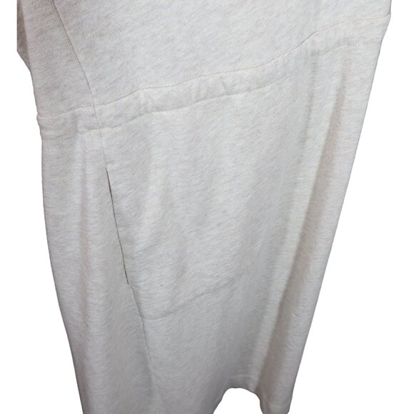 LANDS END Tan Heather Cowl Short Sleeve Sweatshirt Dress w/ Pockets Size 3X - Picture 7 of 9